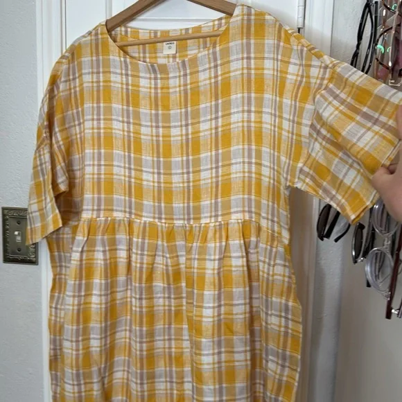 Lintico Valencia plaid linen midi dress - Picture 10 of 11